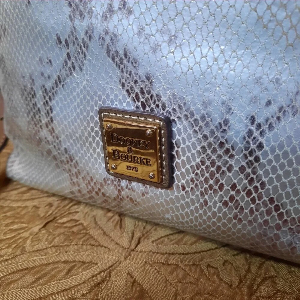 Dooney & Bourke Leather Python Print Hobo